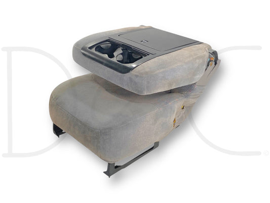 92-97 Ford F250 F350 Front Center Console Jump Seat Gray OEM