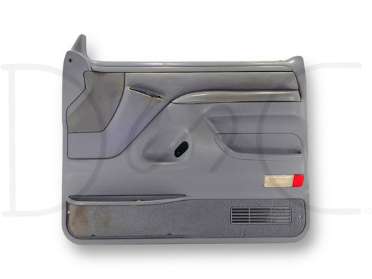 94-97 Ford F250 F350 RH Right Passenger Front Door Panel Gray OE