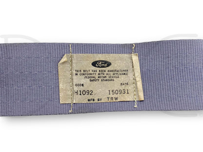 87-97 Ford F250 F350 Rear Seat Center Lap Belt Seatbelt Opal Gray OE