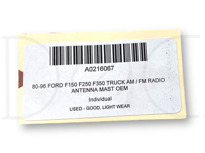 80-96 Ford F150 F250 F350 Truck AM / FM Radio Antenna Mast OEM