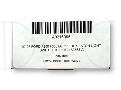 92-97 Ford F250 F350 Glove Box Latch Light Switch OE F2Tb-15A563-A