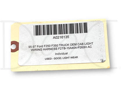 95-97 Ford F250 F350 Truck OEM Cab Light Wiring Harness F2Tb-15A404-P260H Ac