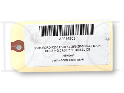 88-95 Ford F250 F350 7.3 ZF5 ZF-5 S5-42 Main Housing Case 7.3L Diesel OE