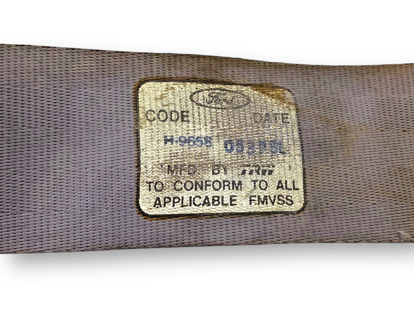 92-97 Ford F250 F350 Crew Cab RH Right Passenger Rear Seat Belt Seatbelt Gray