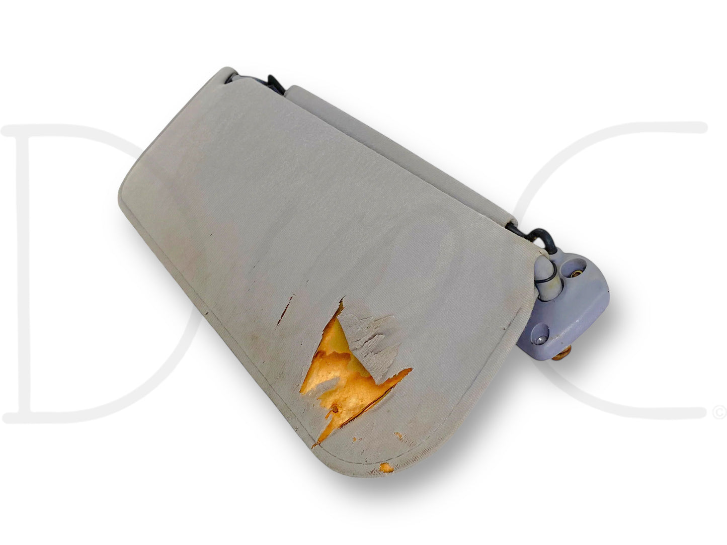 94-97 Ford F250 F350 LH Left Driver Dual Sun Visor Opal Gray OEM *Blem*