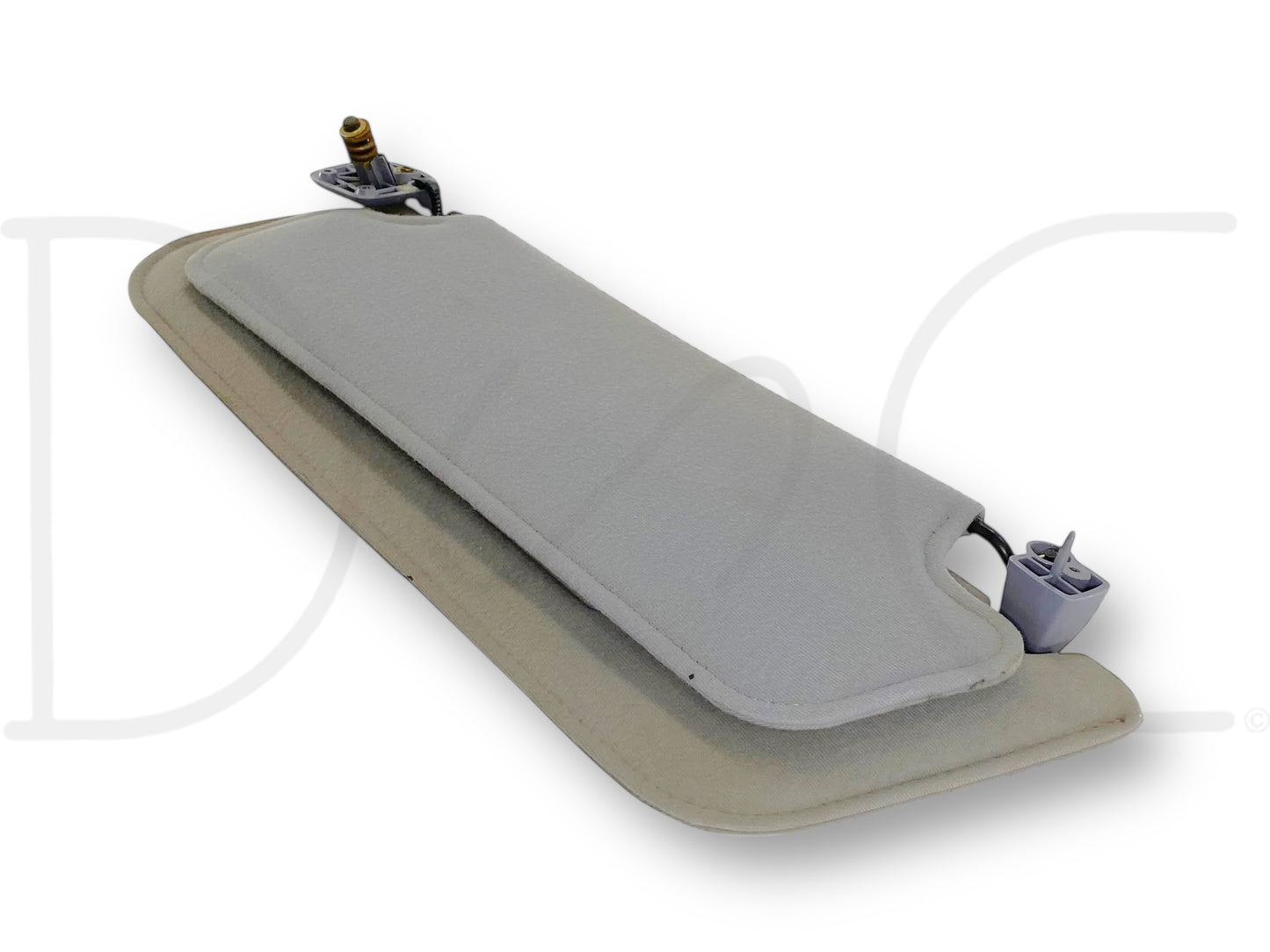 94-97 Ford F250 F350 LH Left Driver Dual Sun Visor Opal Gray OEM *Blem*