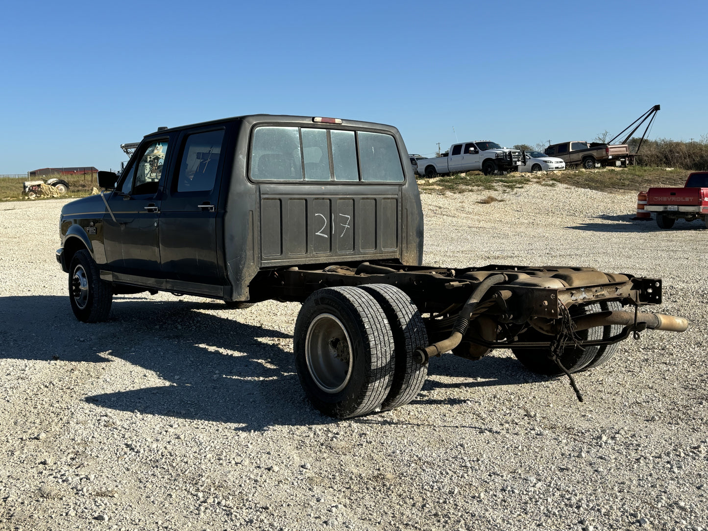 95-97 Ford F250 F350 RH Right Passenger Front Door Black Electric