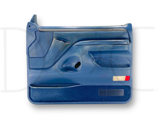 92-97 Ford F250 F350 RH Right Passenger Front Door Panel Power Blue OE