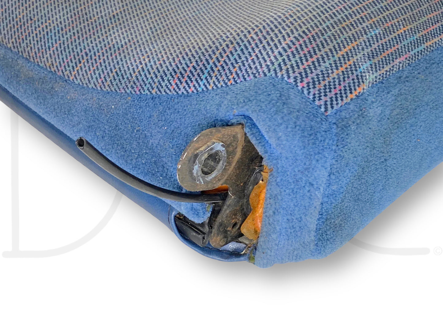 92-97 Ford F250 F350 RH Right Passenger Seat Back Upper Cushion Blue 40/20/40