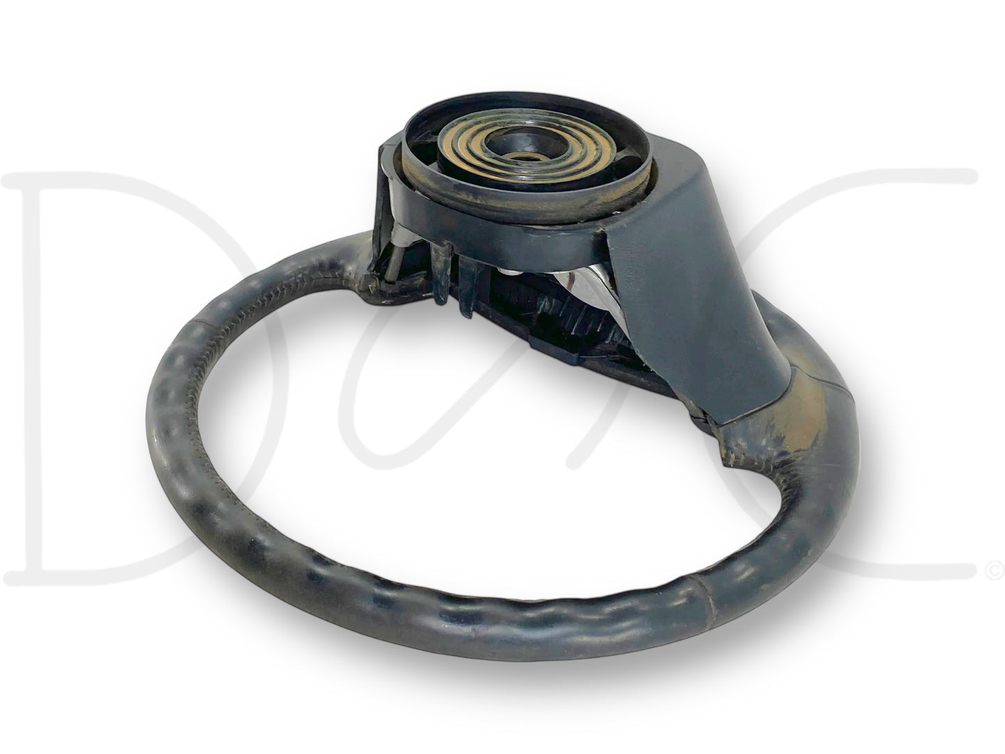 92-97 Ford F250 F350 Steering Wheel Black Leather OEM