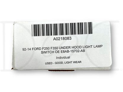 92-14 Ford F250 F350 Under Hood Light Lamp Switch OE E8AB-15702-AB