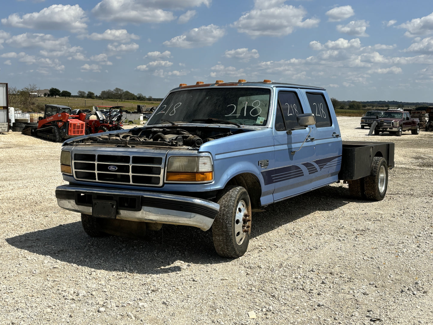 95-97 Ford F250 F350 RH Right Passenger Front Door Blue Electric