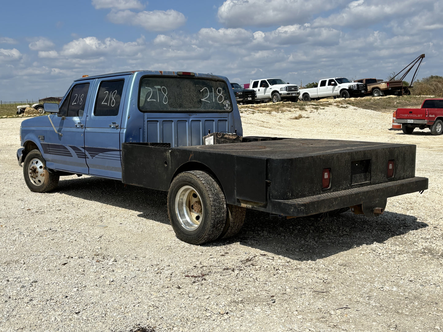 95-97 Ford F250 F350 RH Right Passenger Front Door Blue Electric