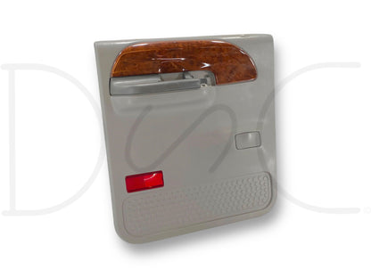 99-04 Ford F250 F350 LH Left Driver Rear Door Panel Power Gray Wood Grain OE