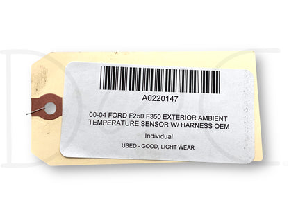 00-04 Ford F250 F350 Exterior Ambient Temperature Sensor W/ Harness OEM