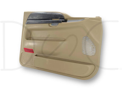99-07 Ford F250 F350 LH Left Driver Front Door Panel Power Tan OE