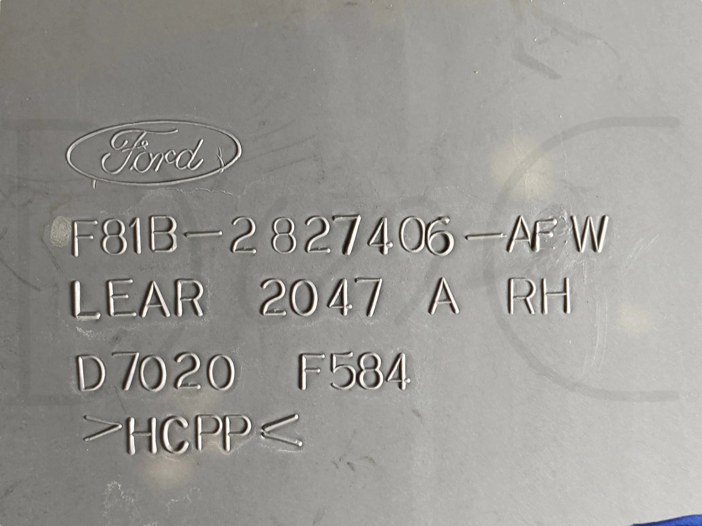 99-04 Ford F250 F350 Extended Cab RH Right Passenger Rear Door Panel Gray OE