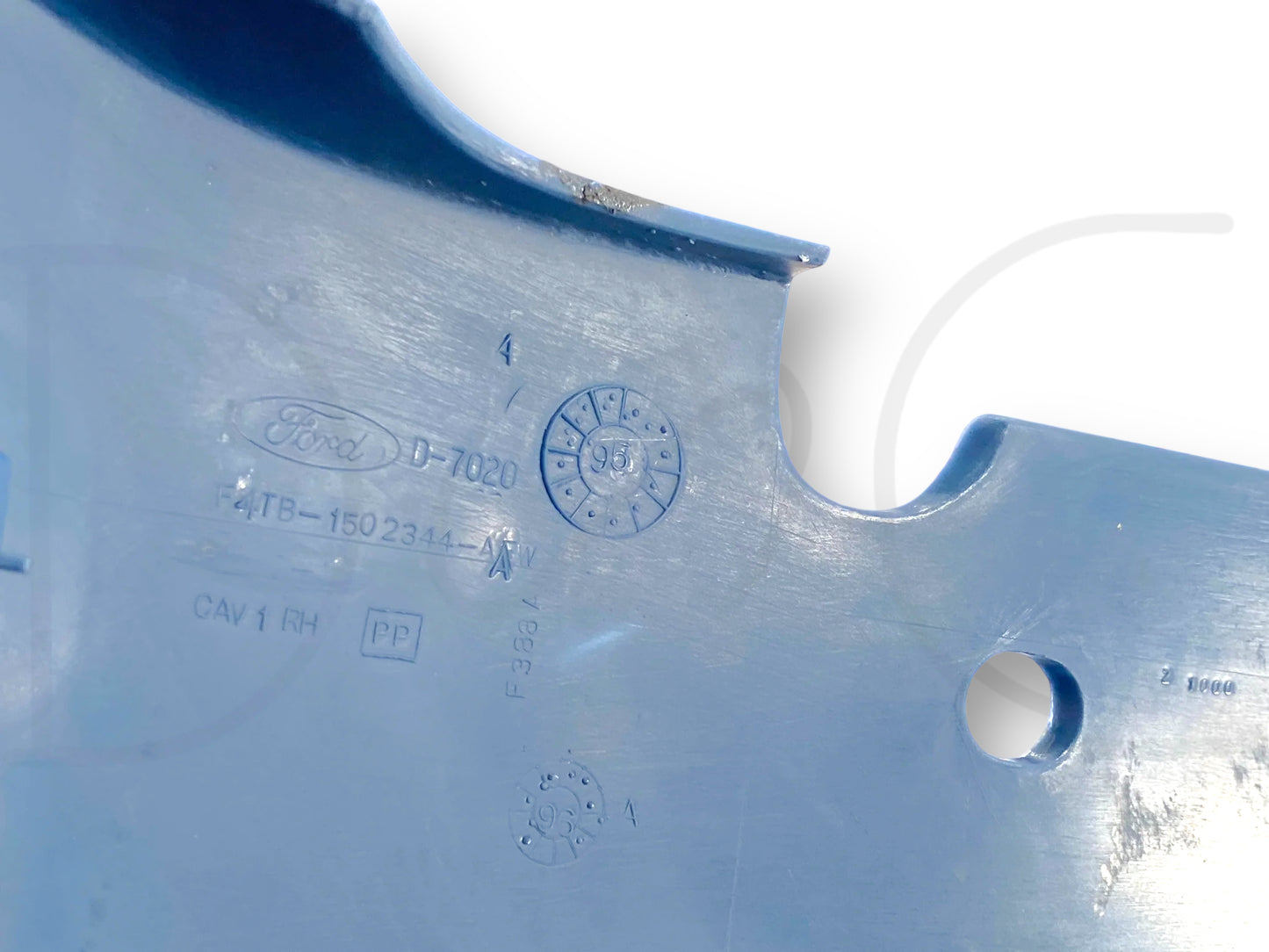 92-97 Ford F250 F350 RH Right Passenger Lower Kick Panel Trim Blue OE