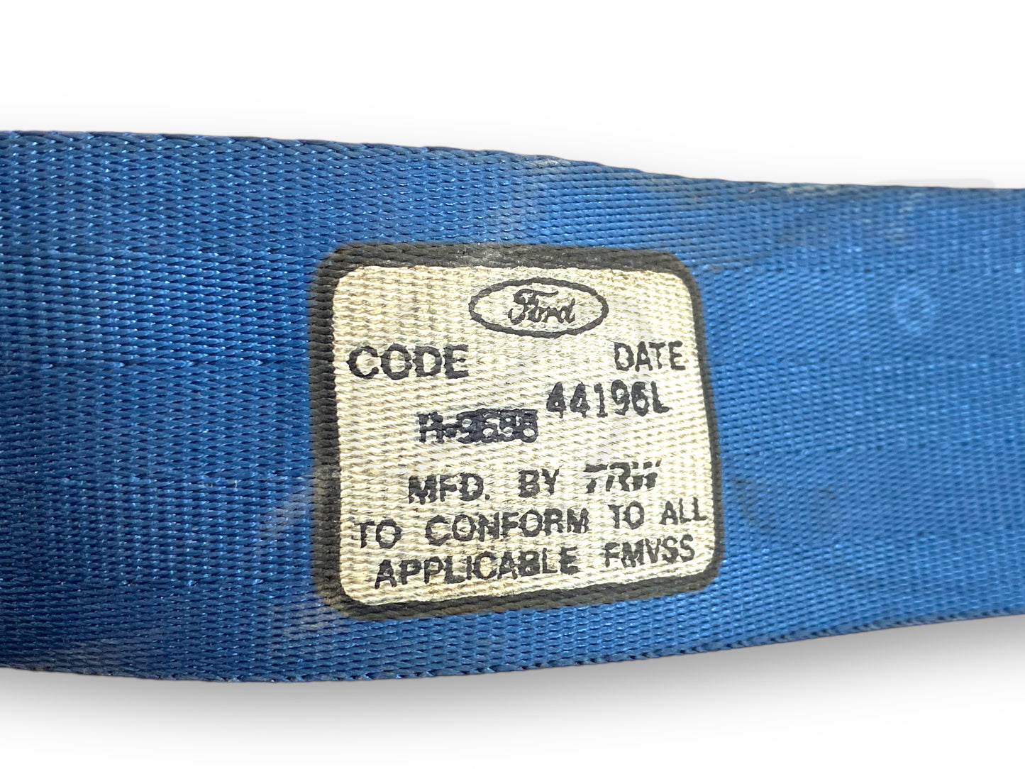 92-97 Ford F250 F350 Crew Cab RH Right Passenger Rear Seat Belt Seatbelt Blue