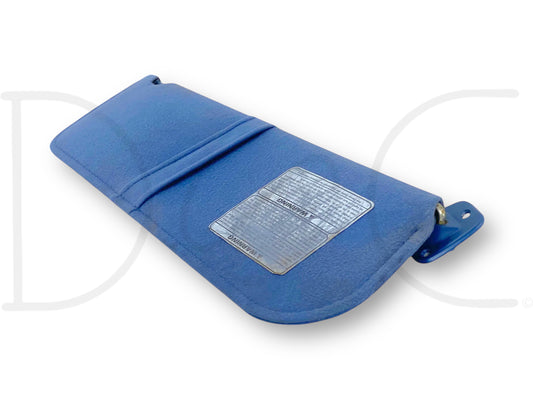 87-97 Ford F250 F350 LH Left Driver Sun Visor Blue Cloth OEM