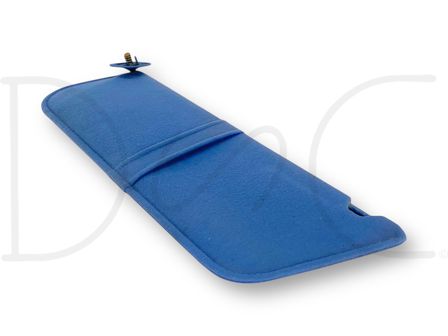 87-97 Ford F250 F350 LH Left Driver Sun Visor Blue Cloth OEM