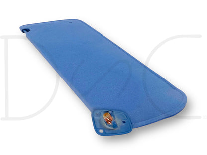 87-97 Ford F250 F350 RH Right Passenger Sun Visor Blue Cloth OEM *Blem*