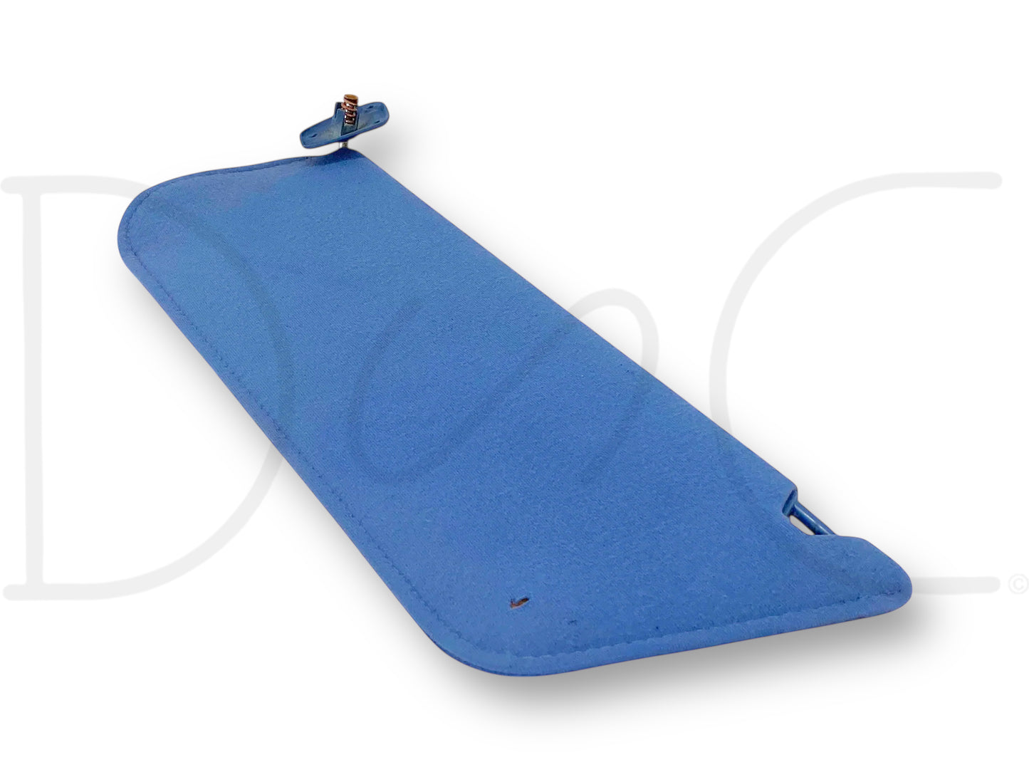 87-97 Ford F250 F350 RH Right Passenger Sun Visor Blue Cloth OEM *Blem*