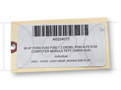 96-97 Ford F250 F350 7.3 Diesel PCM Alf6 ECM Computer Module F6Tf-12A650-Aug