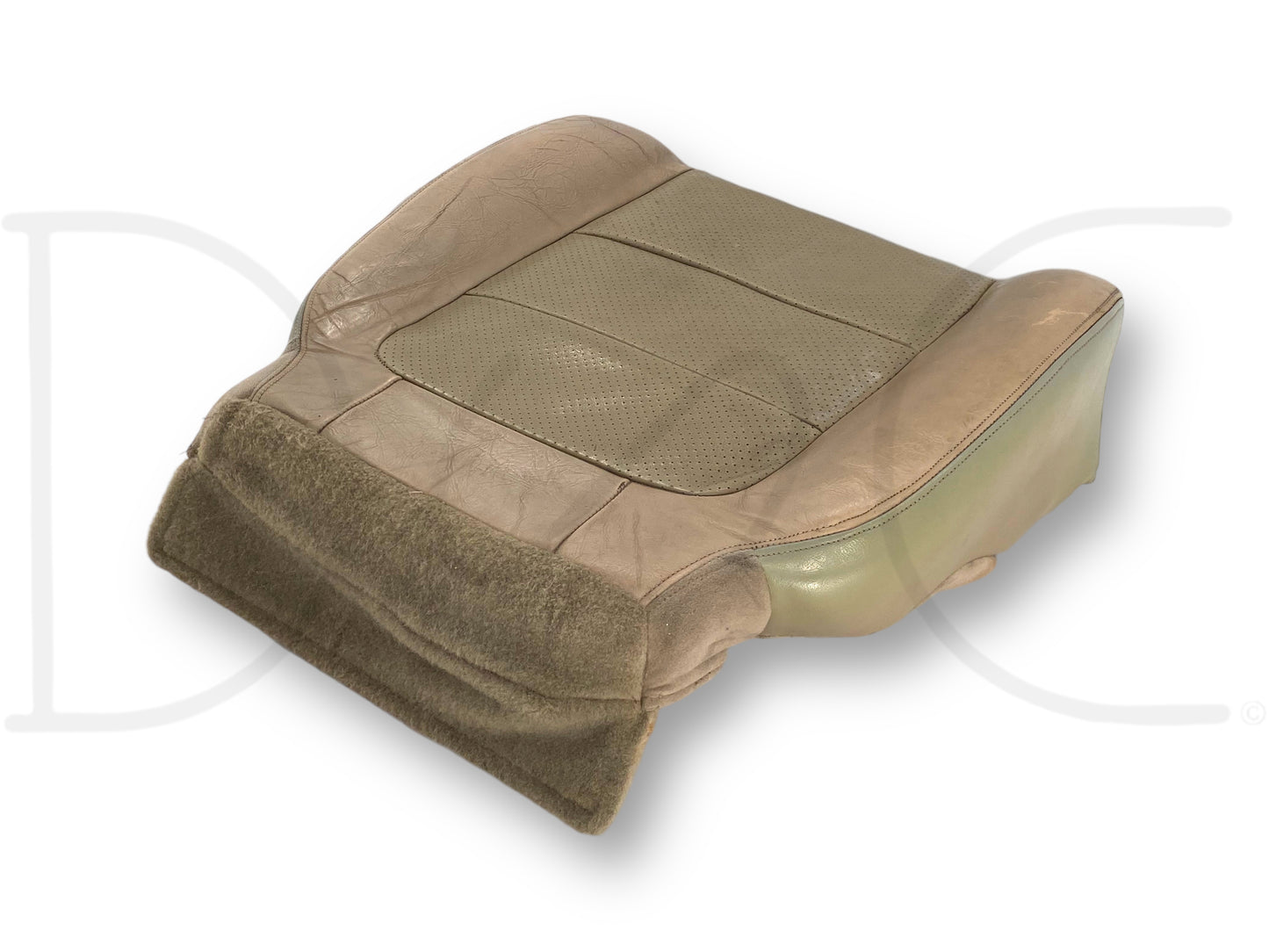 01-04 Ford F250 Super Cab Lariat LH Left Driver Seat Bottom Cushion Tan Leather