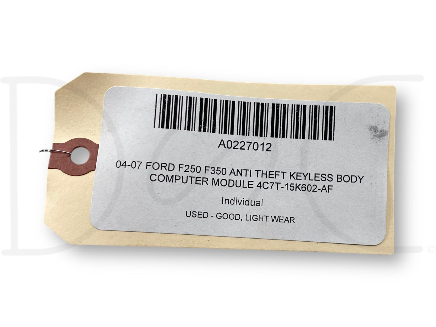 04-07 Ford F250 F350 Anti Theft Keyless Body Computer Module 4C7T-15K602-Af