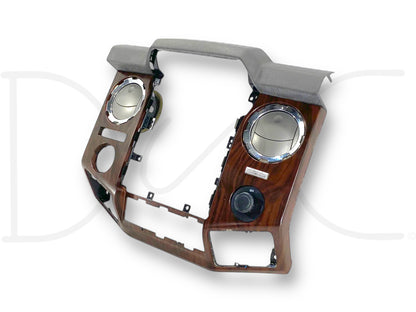 13-16 Ford F250 F350 Lariat Dash Bezel Radio Center Trim Panel Wood Grain OEM