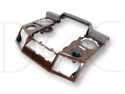 13-16 Ford F250 F350 Lariat Dash Bezel Radio Center Trim Panel Wood Grain OEM