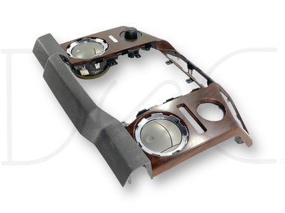 13-16 Ford F250 F350 Lariat Dash Bezel Radio Center Trim Panel Wood Grain OEM