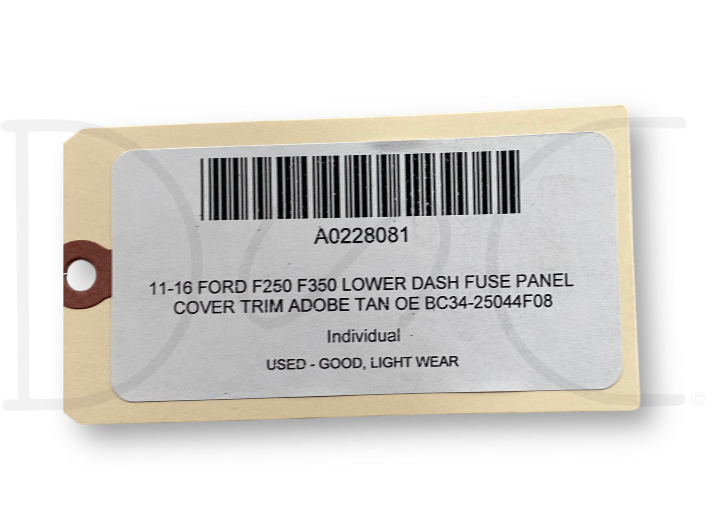 11-16 Ford F250 F350 Lower Dash Fuse Panel Cover Trim Adobe Tan OE BC34-25044F08