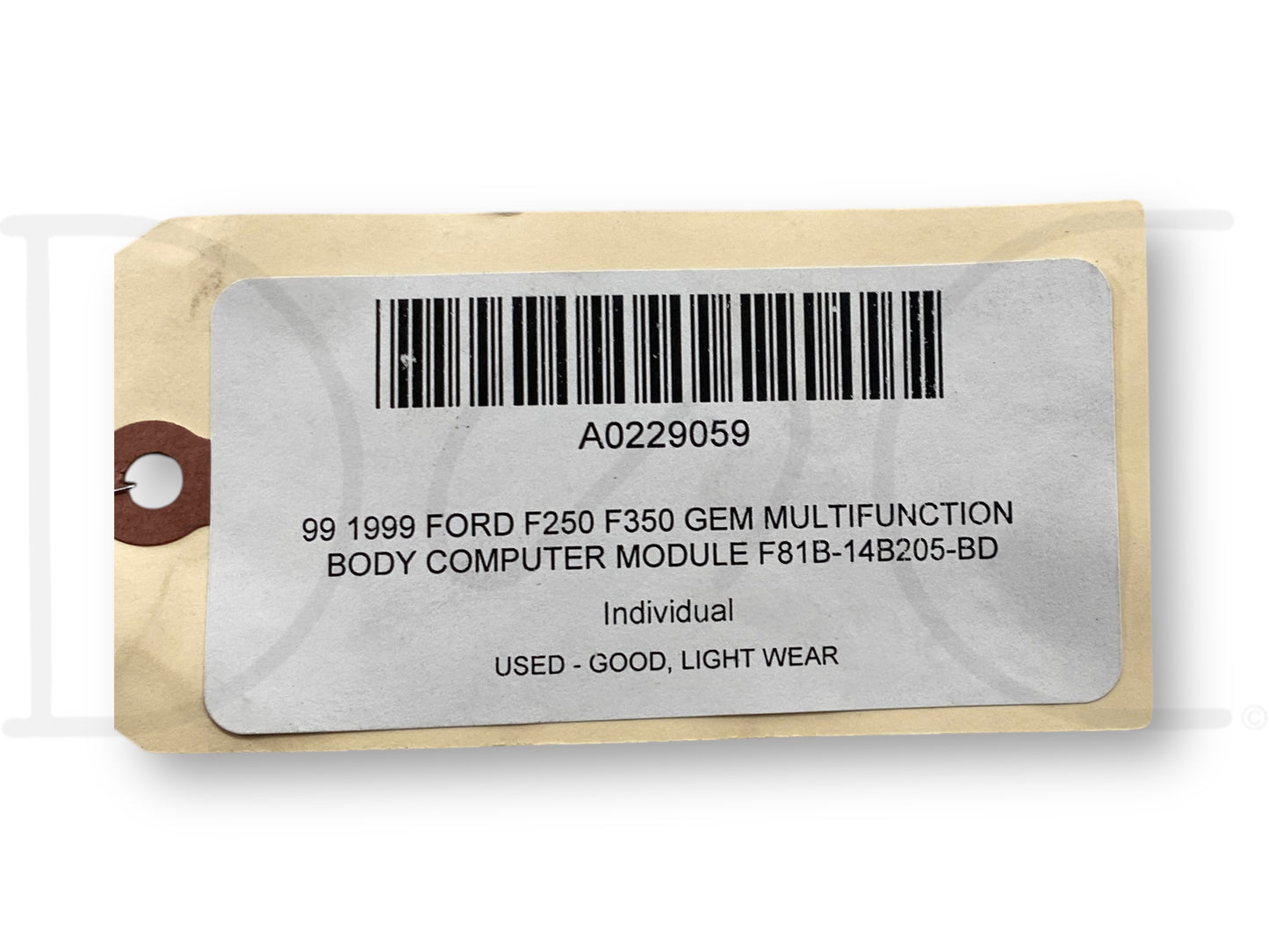 99 1999 Ford F250 F350 GEM Multifunction Body Computer Module F81B-14B205-Bd