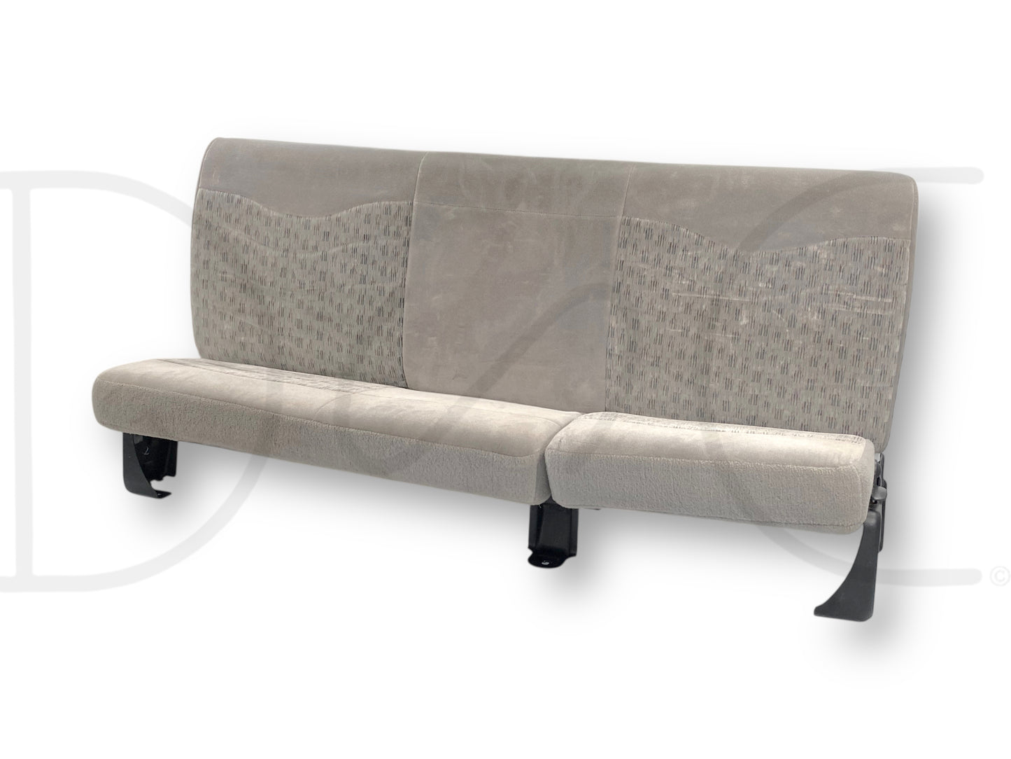 99-01 Ford F250 F350 Super Duty Extended Cab Rear Bench Back Seat Gray Cloth