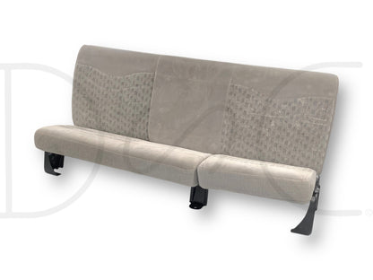99-01 Ford F250 F350 Super Duty Extended Cab Rear Bench Back Seat Gray Cloth