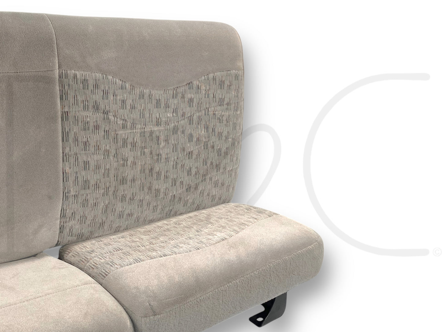 99-01 Ford F250 F350 Super Duty Extended Cab Rear Bench Back Seat Gray Cloth