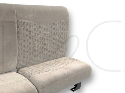 99-01 Ford F250 F350 Super Duty Extended Cab Rear Bench Back Seat Gray Cloth