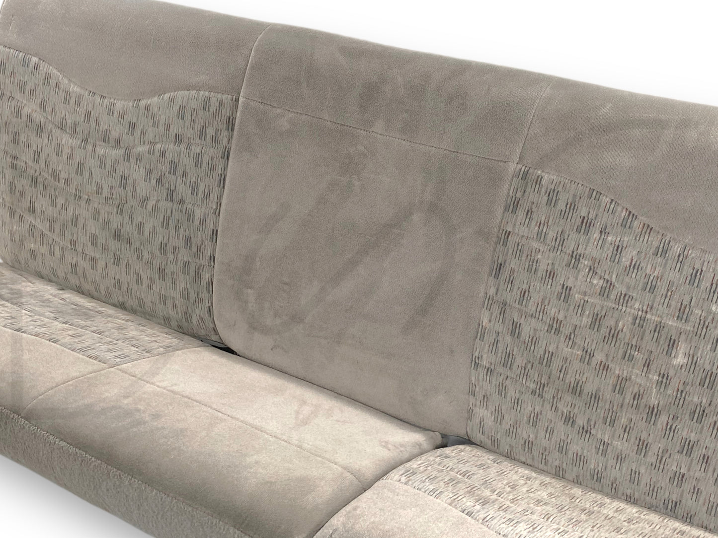 99-01 Ford F250 F350 Super Duty Extended Cab Rear Bench Back Seat Gray Cloth