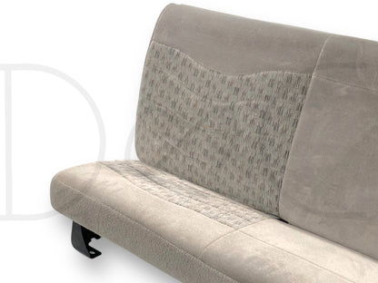 99-01 Ford F250 F350 Super Duty Extended Cab Rear Bench Back Seat Gray Cloth