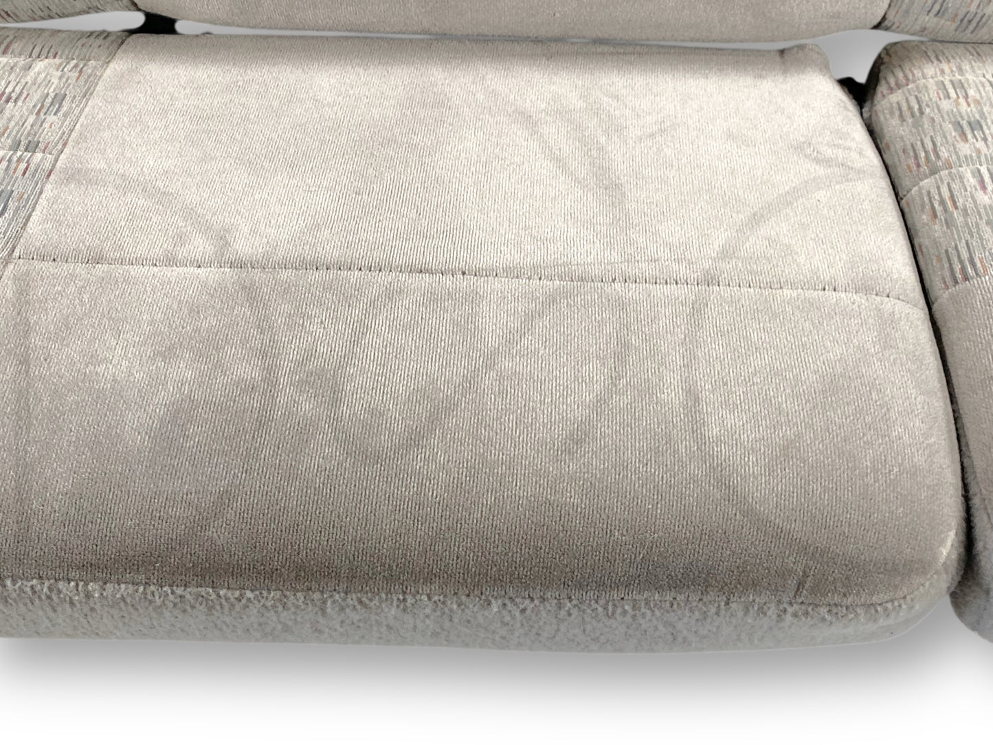 99-01 Ford F250 F350 Super Duty Extended Cab Rear Bench Back Seat Gray Cloth