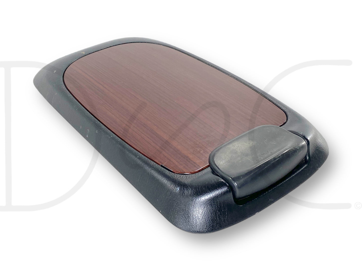 99-07 Ford F250 F350 Super Duty Center Floor Console Lid Black Wood Grain *Blem*