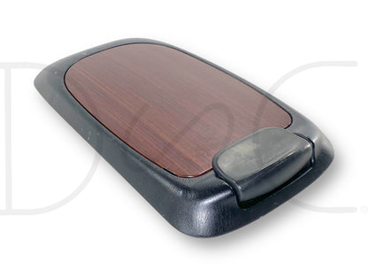 99-07 Ford F250 F350 Super Duty Center Floor Console Lid Black Wood Grain *Blem*