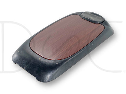 99-07 Ford F250 F350 Super Duty Center Floor Console Lid Black Wood Grain *Blem*