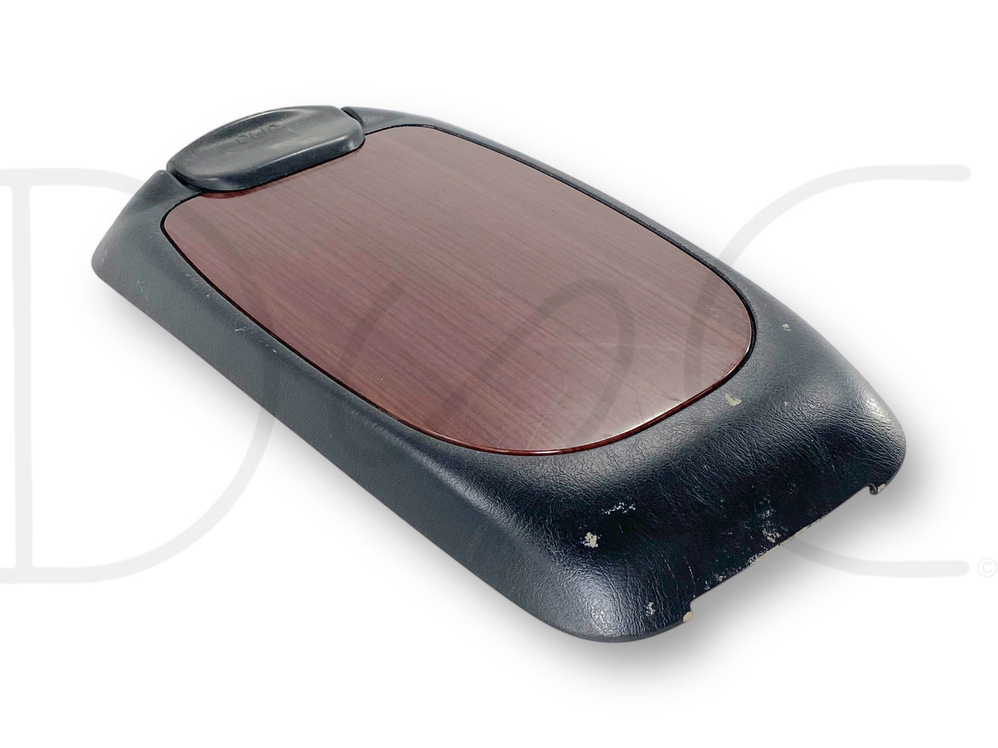 99-07 Ford F250 F350 Super Duty Center Floor Console Lid Black Wood Grain *Blem*