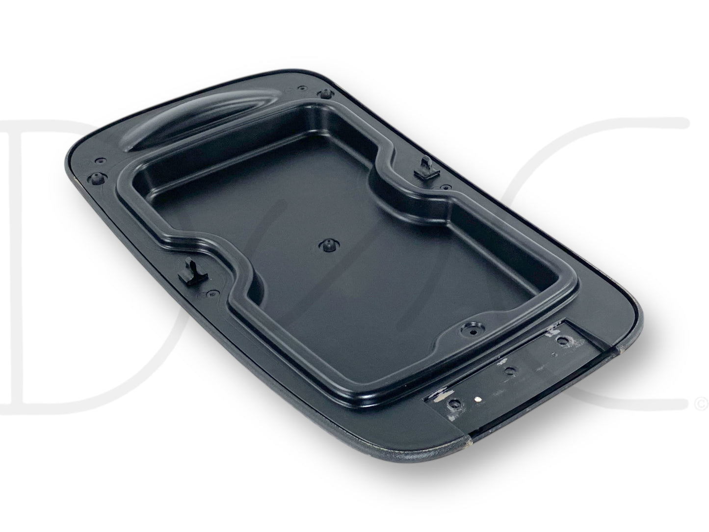 99-07 Ford F250 F350 Super Duty Center Floor Console Lid Black Wood Grain *Blem*
