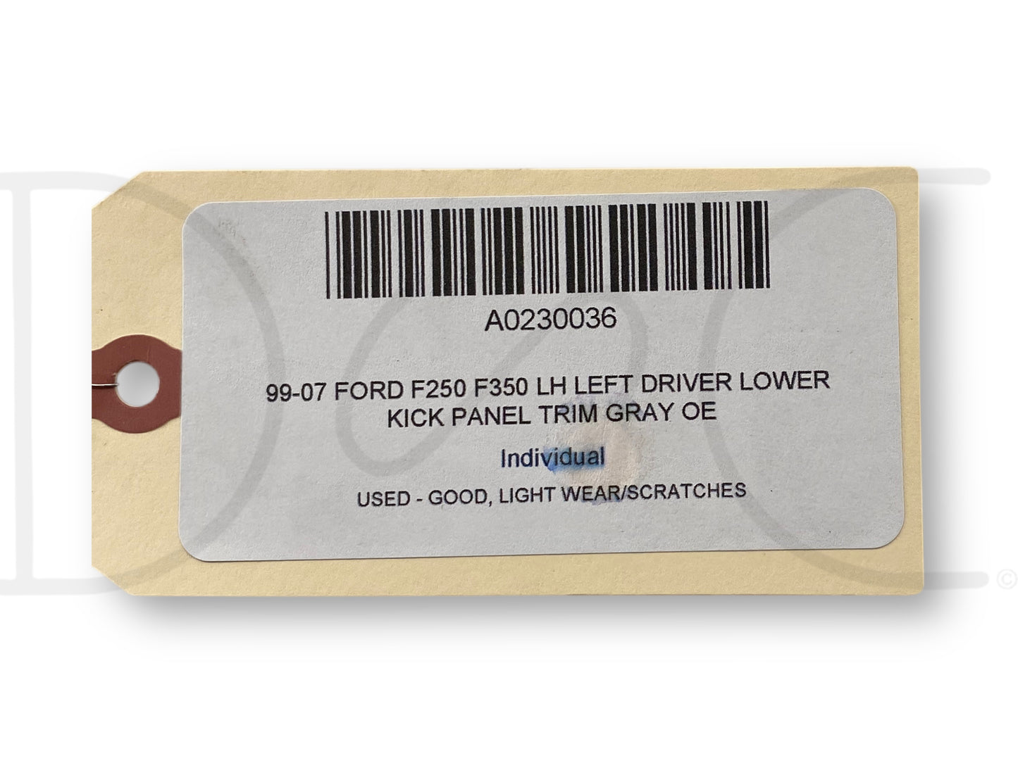 99-07 Ford F250 F350 LH Left Driver Lower Kick Panel Trim Gray OE
