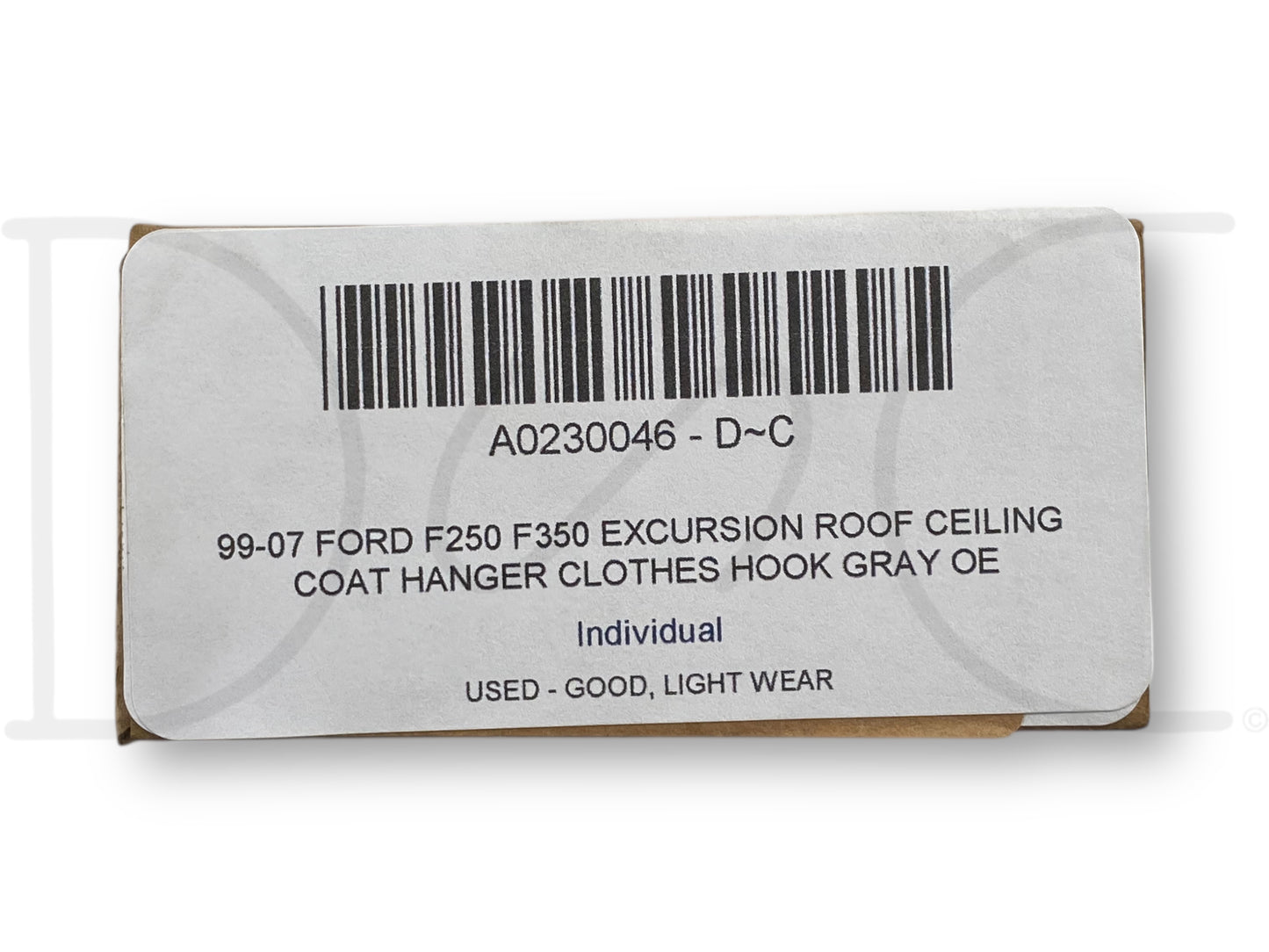 99-07 Ford F250 F350 Excursion Roof Ceiling Coat Hanger Clothes Hook Gray OE