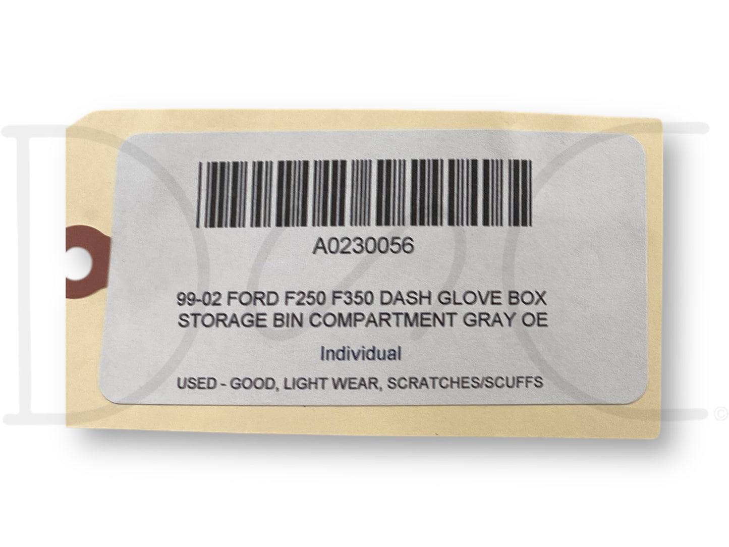 99-02 Ford F250 F350 Dash Glove Box Storage Bin Compartment Gray OE